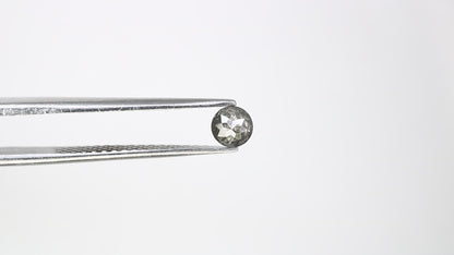 0.37 CT Round Rose Cut Salt and Pepper Diamond 4.50 MM | Natural Gemstone for Custom Wedding Rings, Unique & Elegant Fine Jewelry