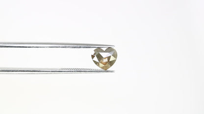 0.89 Carat 6.10 MM Heart Shape Fancy Grey Diamond For Engagement Ring