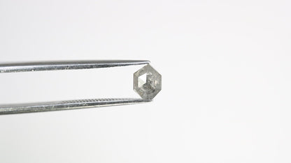 0.65 Carat Natural Salt and Pepper Geometric Shape Diamond (5.60 MM) for Wedding Ring - Unique Gemstone for Custom Bridal Jewelry
