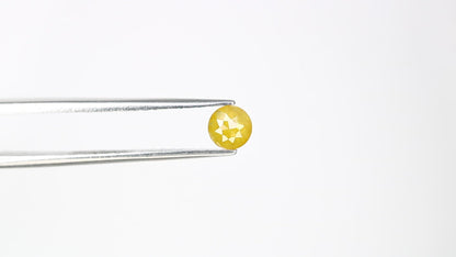 0.41 CT Round Rose Cut Yellow Diamond Loose Gemstone for Promise Rings and Custom Engagement Jewelry