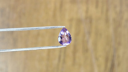 0.75 CT 8.00 MM Natural Purple Amethyst Pear Cut Gemstone For Wedding Ring
