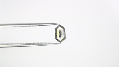 0.73 CT Elongated Hexagon Shape Salt And Pepper Natural Diamond For Engagement Ring