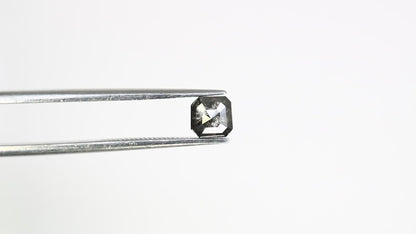 0.68 Carat Asscher Shape Natural Salt and Pepper Diamond (4.80 MM) for Galaxy Ring - Unique Gemstone for Celestial-Inspired Jewelry Designs