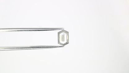 0.78 CT Salt And Pepper 7.00 MM Elongated Hexagon Shape Diamond For Engagement Ring
