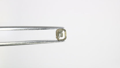 0.51 Carat 4.20 MM Asscher Shape Natural Salt And Pepper Diamond For Galaxy Ring.