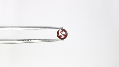 0.40 CT 4.60 x 2.10 MM Round Rose Cut Loose Red Color Diamond for Custom Proposal Rings, Unique Engagement Jewelry & Elegant Fine Jewelry