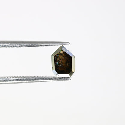 0.68 CT Geometric Shape 6.00 MM Fancy Dark Brown Diamond For Engagement Ring - JayKrishna Diamond
