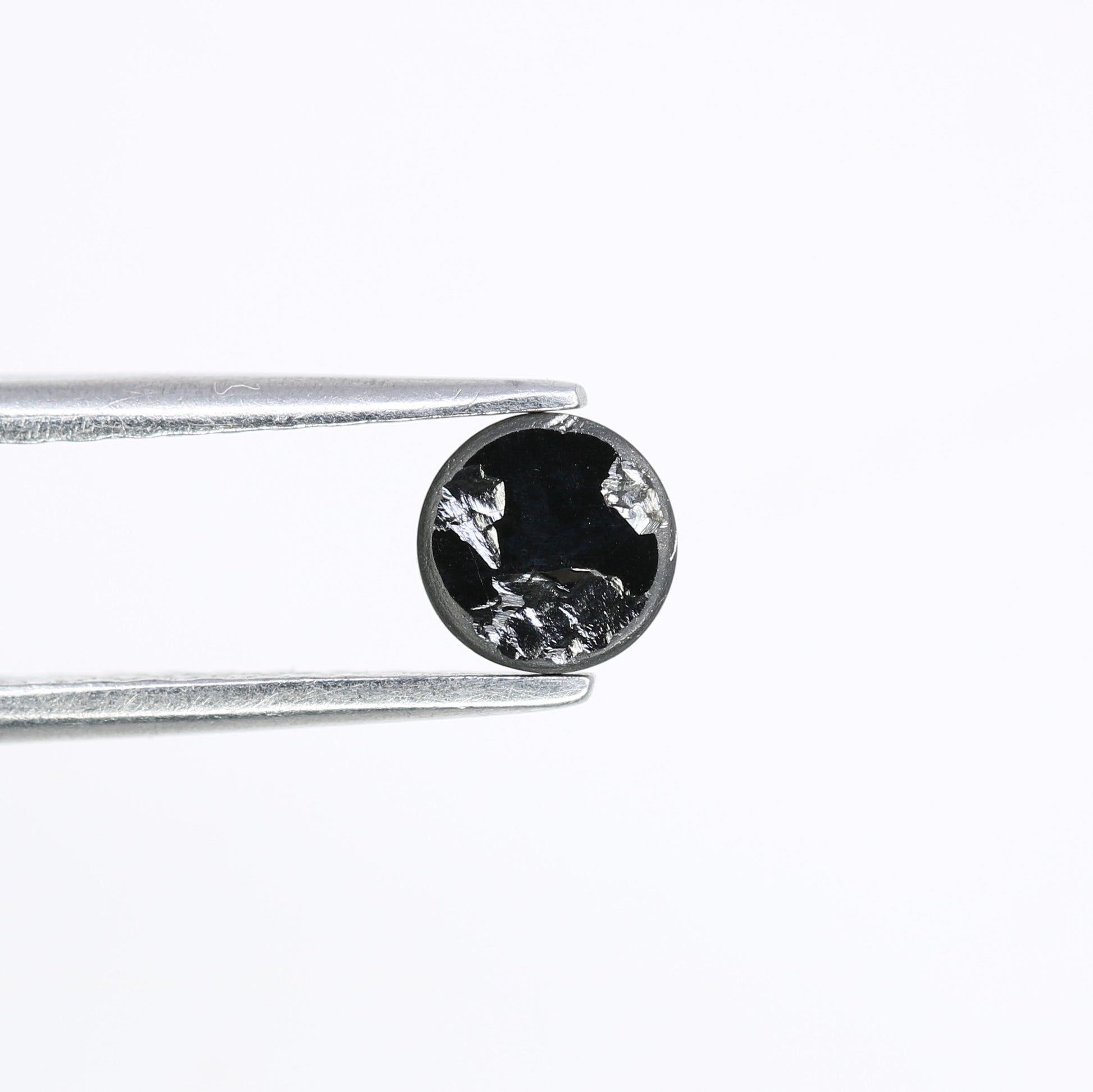 0.44 CT 5.00 MM Loose Natural Black Round Rose Cut Diamond for Engagement Ring and Unique Bridal Jewelry Design - JayKrishna Diamond