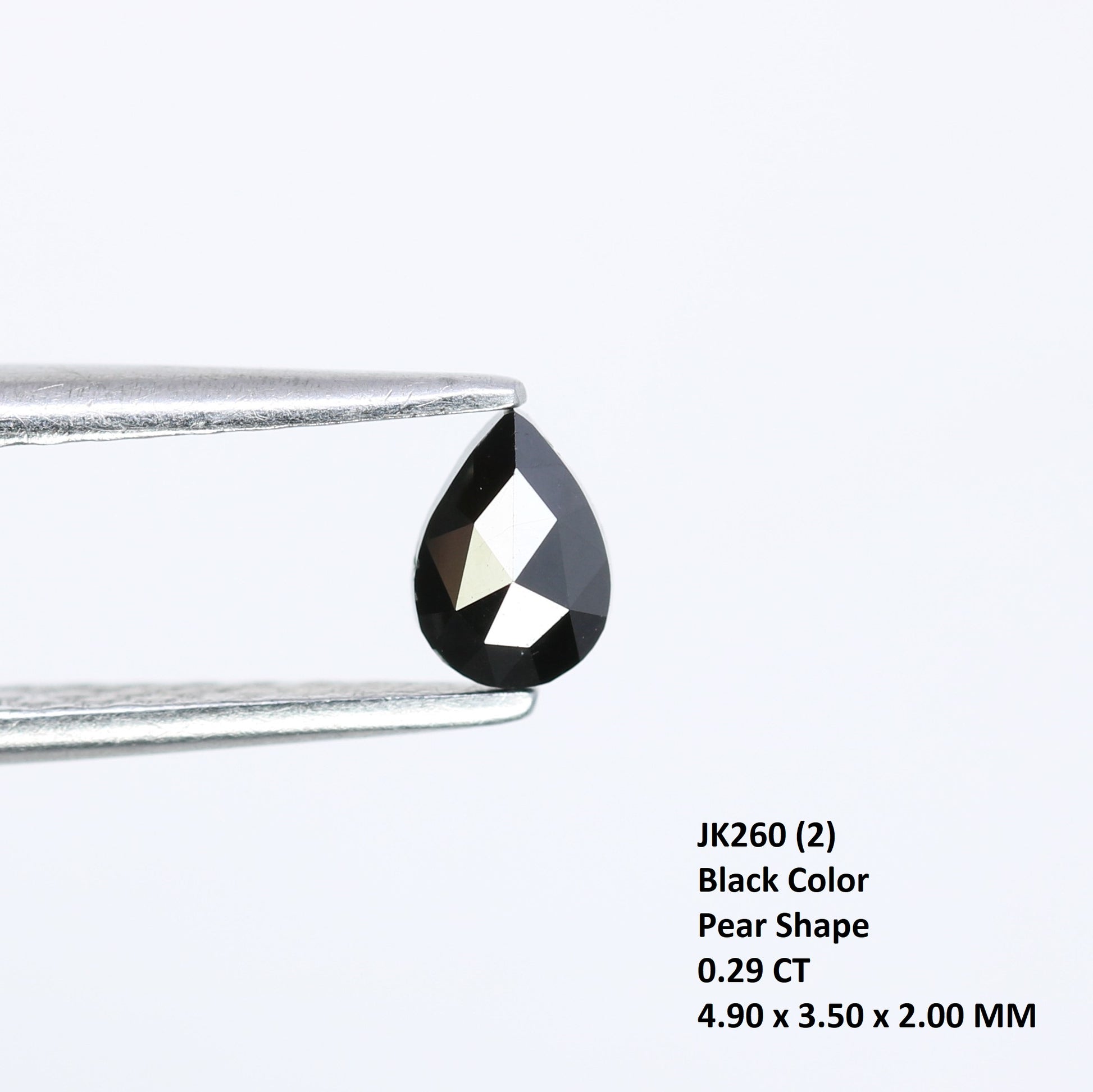 0.29 CT Pear Cut Black Natural Diamond – Ideal for Engagement Rings | Stunning Black Pear Shape Diamond Jewelry - JayKrishna Diamond