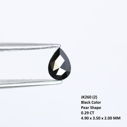 0.29 CT Pear Cut Black Natural Diamond – Ideal for Engagement Rings | Stunning Black Pear Shape Diamond Jewelry - JayKrishna Diamond