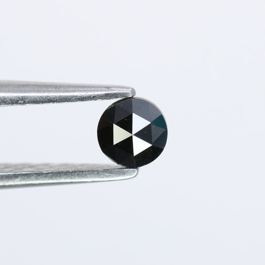 0.21 CT Round Rose Cut Natural Black Diamond – Perfect for Engagement Rings - JayKrishna Diamond