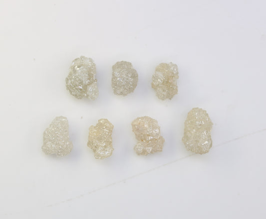 3.94 CT Raw White Grey Rough Irregular Cut Diamond For Engagement Ring - JayKrishna Diamond