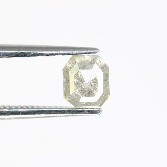 0.68 CT Grey Emerald Cut 4.80 MM Natural Diamond For Statement Ring - JayKrishna Diamond