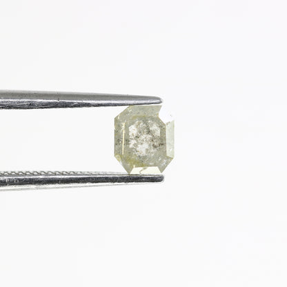 0.68 CT Grey Emerald Cut 4.80 MM Natural Diamond For Statement Ring - JayKrishna Diamond
