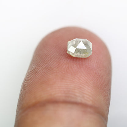0.68 CT Grey Emerald Cut 4.80 MM Natural Diamond For Statement Ring - JayKrishna Diamond