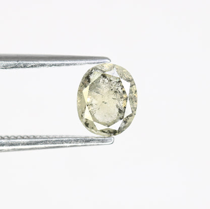 0.61 CT Salt and Pepper Oval Cut Diamond (5.80 MM) for Exquisite Designer Jewelry: Distinctive Gemstone Treasure - JayKrishna Diamond