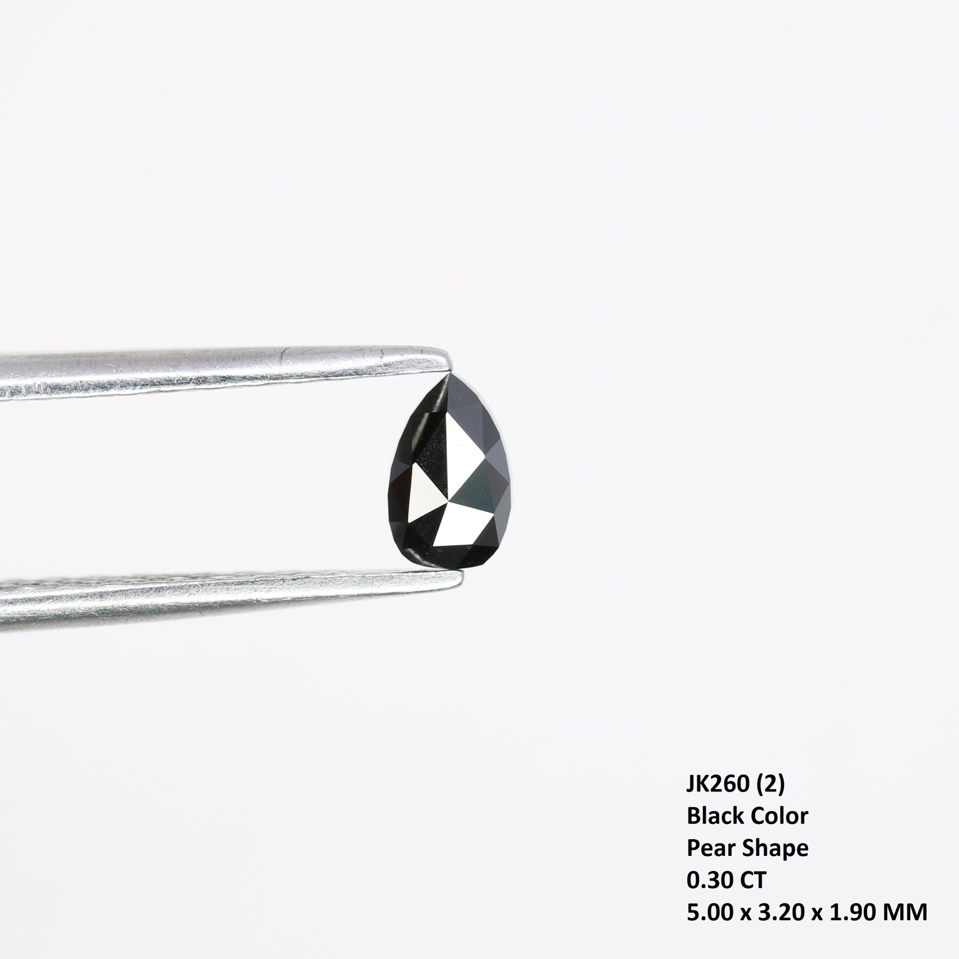 0.30 CT Loose Black Pear Shape Natural Diamond – Ideal for Engagement Rings | Stunning Black Pear Diamond Jewelry - JayKrishna Diamond