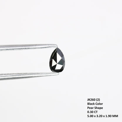 0.30 CT Loose Black Pear Shape Natural Diamond – Ideal for Engagement Rings | Stunning Black Pear Diamond Jewelry - JayKrishna Diamond