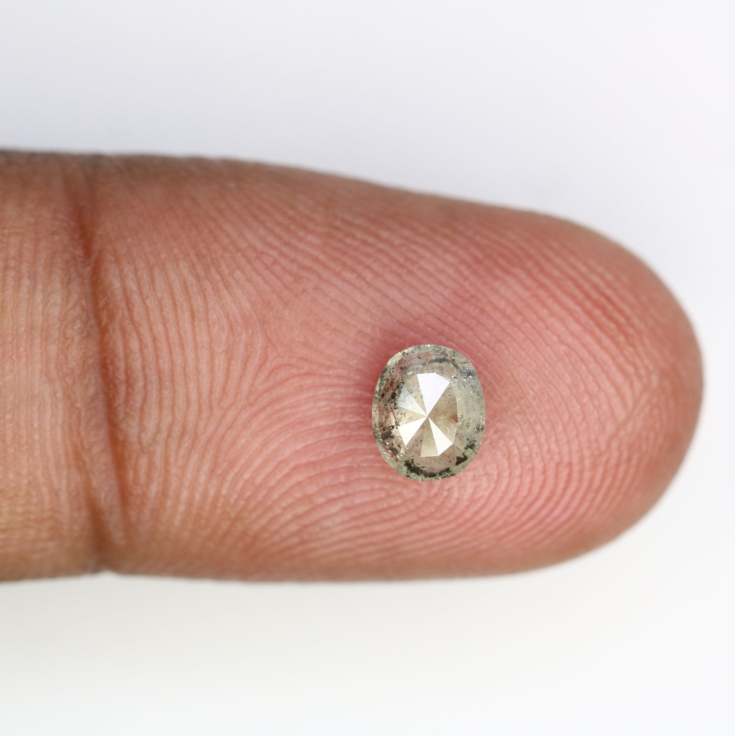 0.61 CT Salt and Pepper Oval Cut Diamond (5.80 MM) for Exquisite Designer Jewelry: Distinctive Gemstone Treasure - JayKrishna Diamond