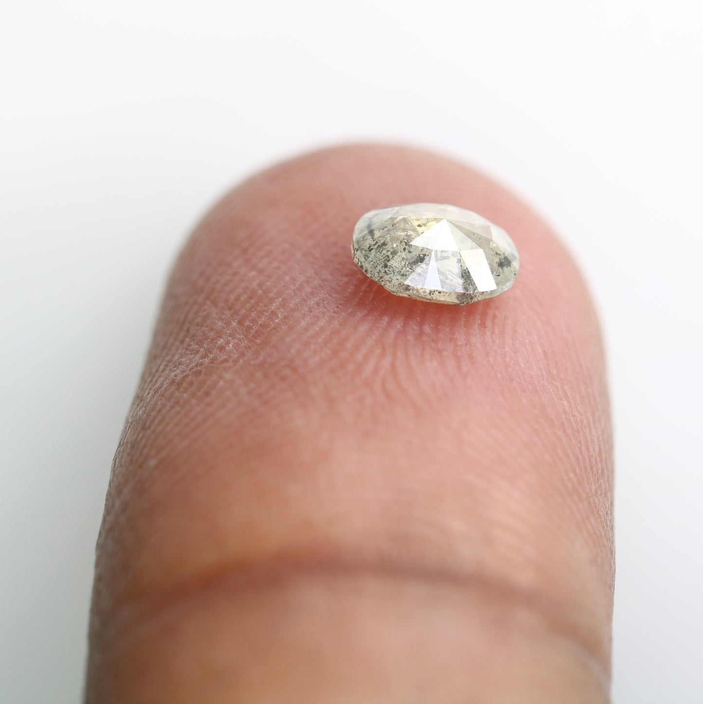 0.61 CT Salt and Pepper Oval Cut Diamond (5.80 MM) for Exquisite Designer Jewelry: Distinctive Gemstone Treasure - JayKrishna Diamond
