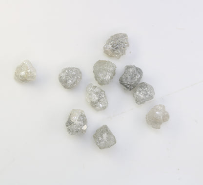 5.84 CT Grey  Rough Irregular Cut Diamond For Engagement Ring - JayKrishna Diamond
