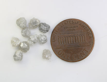 5.84 CT Grey  Rough Irregular Cut Diamond For Engagement Ring - JayKrishna Diamond