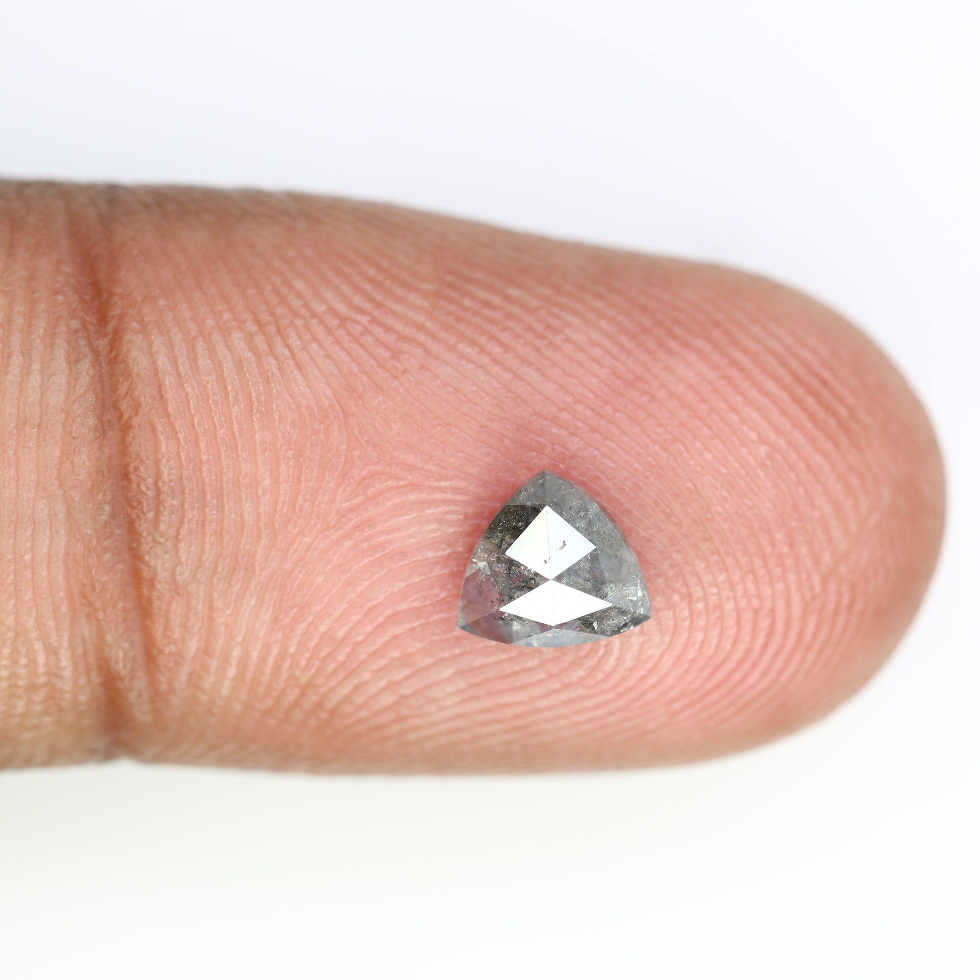 0.62 CT Triangle Shape Salt and Pepper Diamond (5.90 MM) for a Distinctive Promise Ring: Elegant Gemstone Jewelry Piece - JayKrishna Diamond