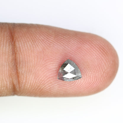 0.62 CT Triangle Shape Salt and Pepper Diamond (5.90 MM) for a Distinctive Promise Ring: Elegant Gemstone Jewelry Piece - JayKrishna Diamond