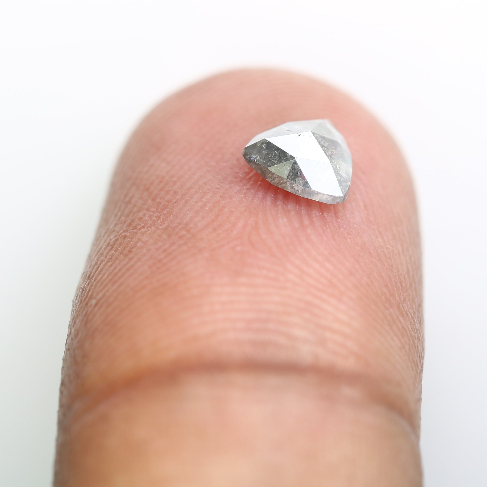 0.62 CT Triangle Shape Salt and Pepper Diamond (5.90 MM) for a Distinctive Promise Ring: Elegant Gemstone Jewelry Piece - JayKrishna Diamond