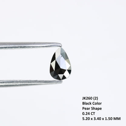 0.24 CT Natural Pear Shape Black Diamond – Ideal for Engagement Rings | Unique Black Diamond Jewelry - JayKrishna Diamond