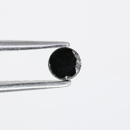 0.22 CT Round Rose Cut Black Loose Diamond – 3.60 x 1.80 MM, Ideal for Engagement Rings - JayKrishna Diamond