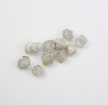5.79 CT Irregular Cut Grey Rough Diamond For Engagement Ring - JayKrishna Diamond