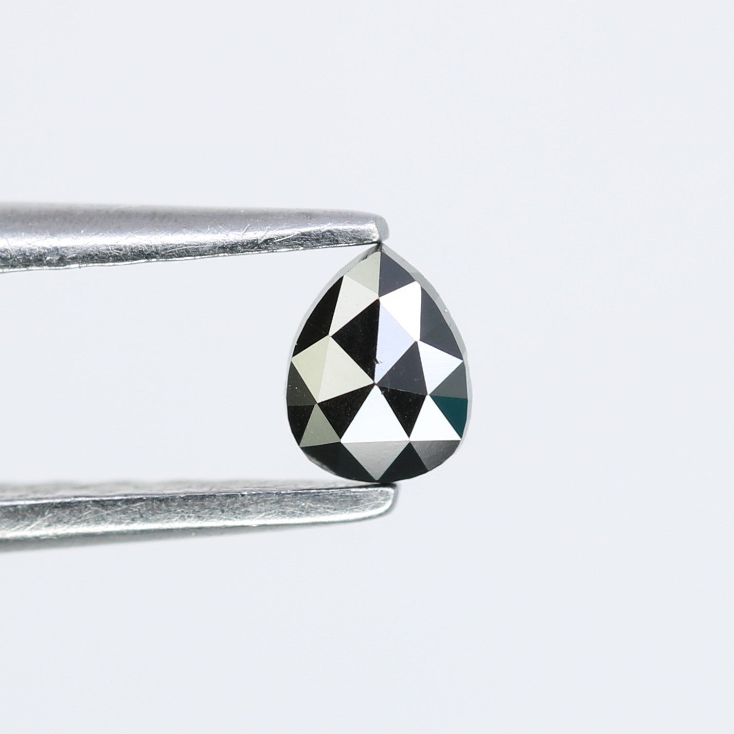 0.14 CT Pear Shape Black Natural Salt and Pepper Diamond for Engagement Rings, Custom Jewelry, and Stylish Bracelets - JayKrishna Diamond