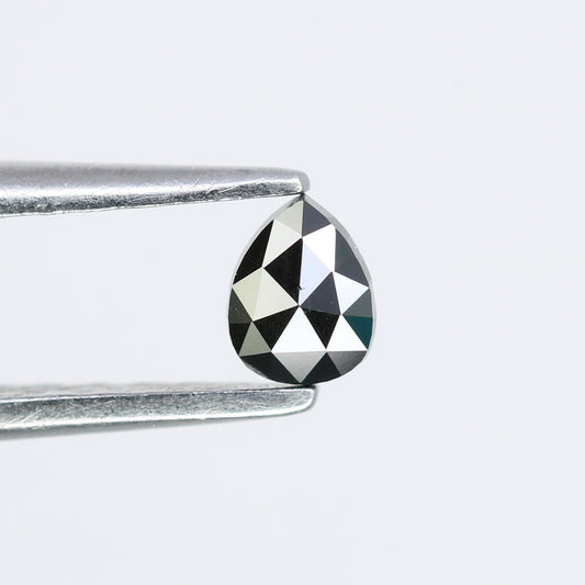 0.14 CT Pear Shape Black Natural Salt and Pepper Diamond for Engagement Rings, Custom Jewelry, and Stylish Bracelets - JayKrishna Diamond