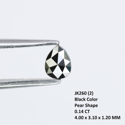 0.14 CT Pear Shape Black Natural Salt and Pepper Diamond for Engagement Rings, Custom Jewelry, and Stylish Bracelets - JayKrishna Diamond