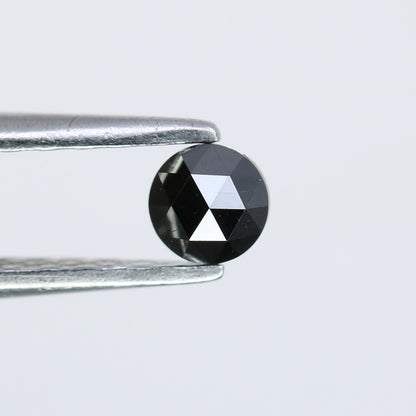 0.19 CT Black Round Rose Cut Loose Diamond - 3.50 x 1.70 MM - Ideal for Engagement Rings, Necklaces, Promise Rings, Earrings, and Anniversary Gifts - JayKrishna Diamond