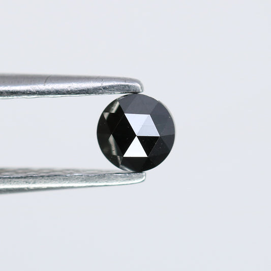 0.19 CT Black Round Rose Cut Loose Diamond - 3.50 x 1.70 MM - Ideal for Engagement Rings, Necklaces, Promise Rings, Earrings, and Anniversary Gifts - JayKrishna Diamond