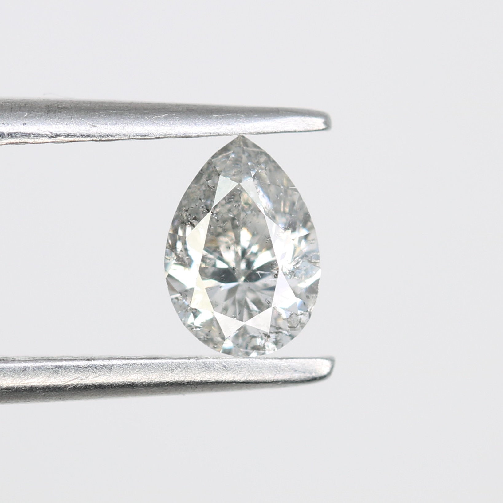 Unique 0.42 CT Pear Cut Salt & Pepper Diamond | Perfect for Engagement Rings - JayKrishna Diamond