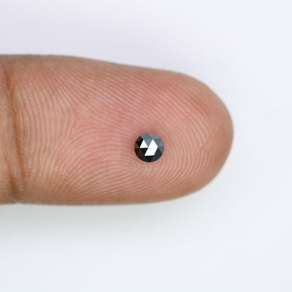 0.19 CT Black Round Rose Cut Loose Diamond - 3.50 x 1.70 MM - Ideal for Engagement Rings, Necklaces, Promise Rings, Earrings, and Anniversary Gifts - JayKrishna Diamond