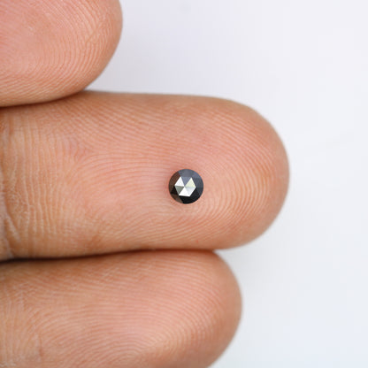0.19 CT Black Round Rose Cut Loose Diamond - 3.50 x 1.70 MM - Ideal for Engagement Rings, Necklaces, Promise Rings, Earrings, and Anniversary Gifts - JayKrishna Diamond