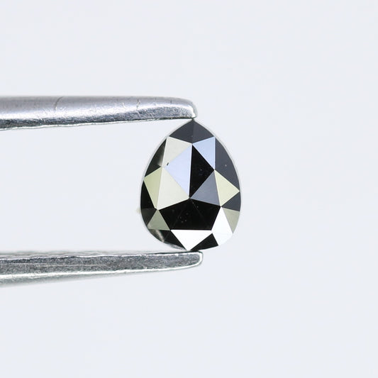 0.17 CT 4.00 MM Natural Black Pear Shape Salt and Pepper Loose Diamond - Perfect for Engagement Rings, Necklaces, and Custom Jewelry - JayKrishna Diamond