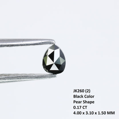 0.17 CT 4.00 MM Natural Black Pear Shape Salt and Pepper Loose Diamond - Perfect for Engagement Rings, Necklaces, and Custom Jewelry - JayKrishna Diamond