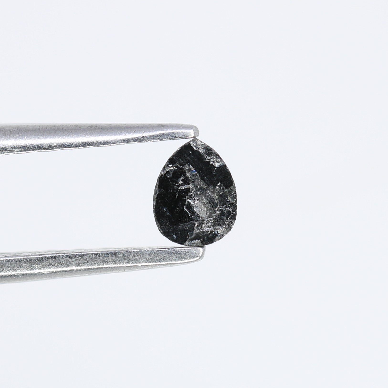 0.17 CT 4.00 MM Natural Black Pear Shape Salt and Pepper Loose Diamond - Perfect for Engagement Rings, Necklaces, and Custom Jewelry - JayKrishna Diamond