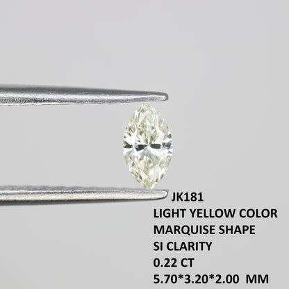 0.22 CT Light Yellow Marquise Shape Loose Diamond – Perfect for Engagement Rings - JayKrishna Diamond