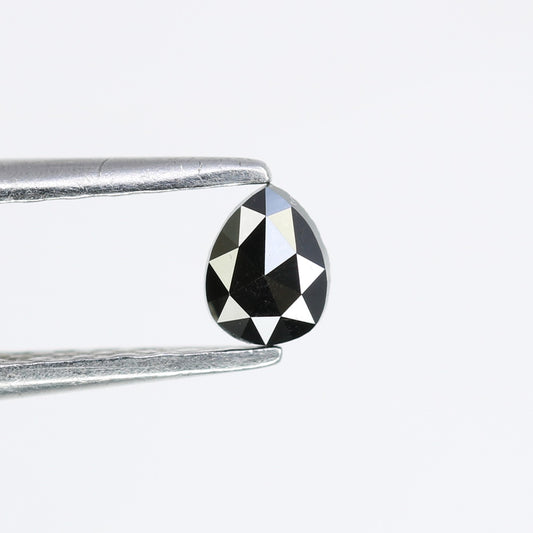 0.16 CT Pear Cut Natural Black Diamond - 4.10 MM Loose Gemstone for Custom Engagement Rings | Trendy Black Diamond Jewelry - JayKrishna Diamond