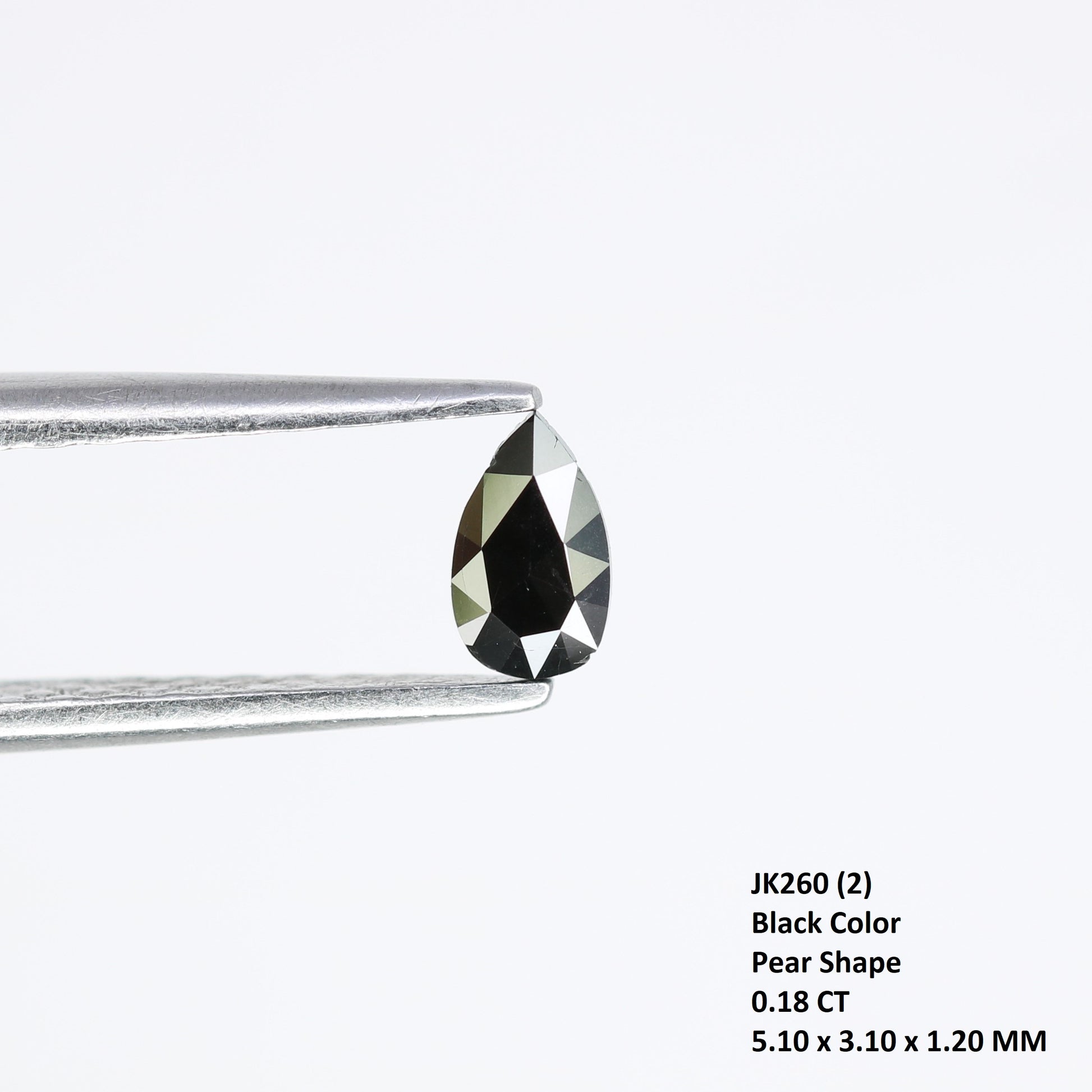 0.18 CT Pear Shape Black Salt and Pepper Loose Diamond - Ideal for Engagement Rings, Necklaces, Earrings, and Custom Jewelry - JayKrishna Diamond