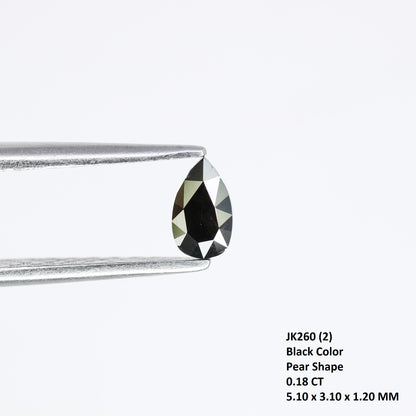 0.18 CT Pear Shape Black Salt and Pepper Loose Diamond - Ideal for Engagement Rings, Necklaces, Earrings, and Custom Jewelry - JayKrishna Diamond