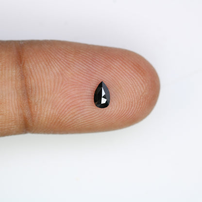 0.18 CT Pear Shape Black Salt and Pepper Loose Diamond - Ideal for Engagement Rings, Necklaces, Earrings, and Custom Jewelry - JayKrishna Diamond