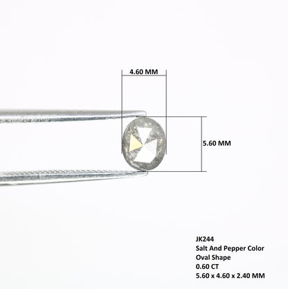0.60 Carat Oval Salt and Pepper Diamond: Unique Gemstone for Custom Engagement Rings - JayKrishna Diamond