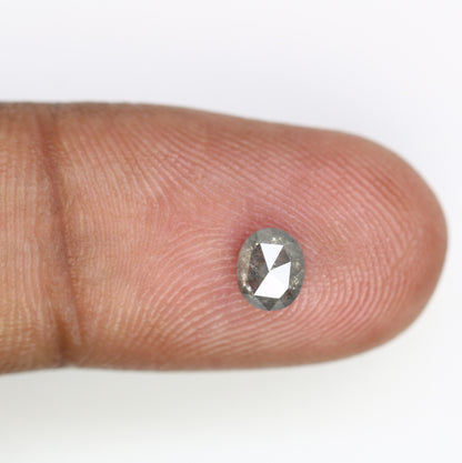 0.60 Carat Oval Salt and Pepper Diamond: Unique Gemstone for Custom Engagement Rings - JayKrishna Diamond